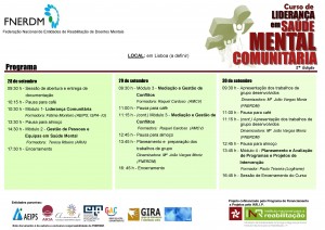 Programa Curso Liderança em Saúde Mental Comunitária 2015